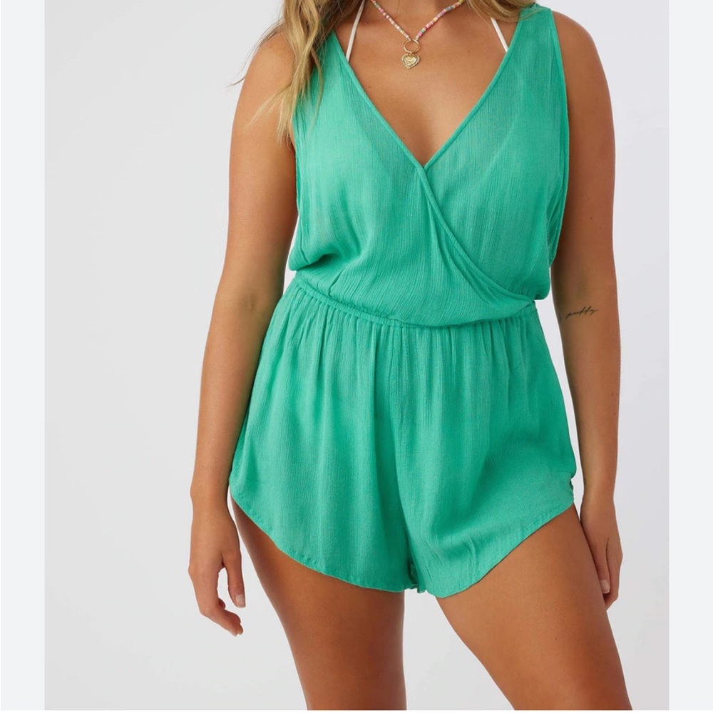 NWT O'Neill Green Cantina Romper Cover up Size Medium